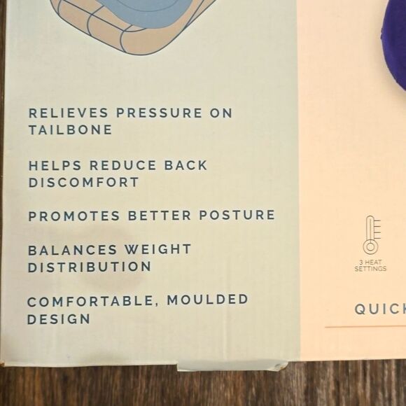 Therawèll Warming Memory Foam Seat Cushion - Picture 8 of 10